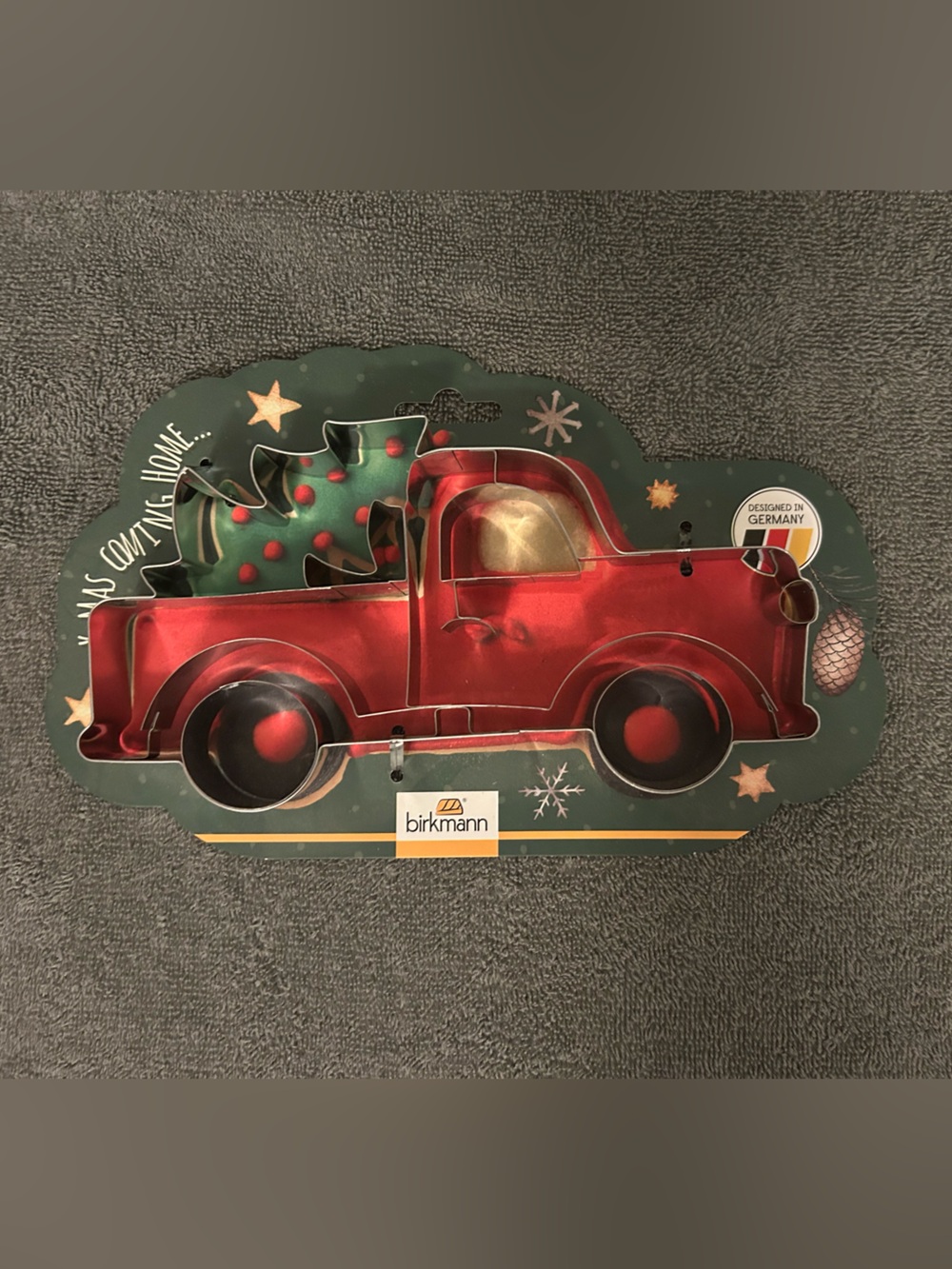 Birkmann Red Vintage Truck Cookie Cutter Set with Tree. New